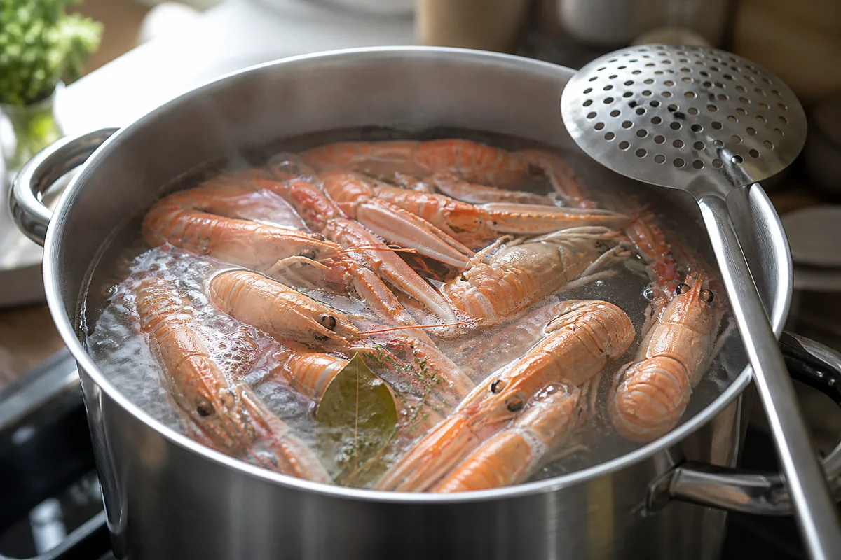 Illustration — Cuisson des langoustines : temps exacts par calibre
